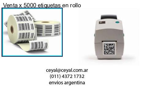 Venta x 5000 etiquetas en rollo