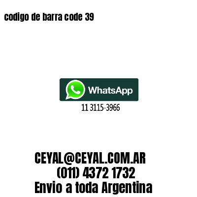 codigo de barra code 39 