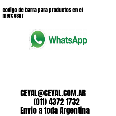 codigo de barra para productos en el mercosur 