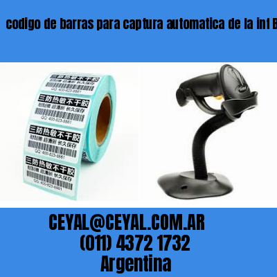 codigo de barras para captura automatica de la inf Buenos Aires Argentina