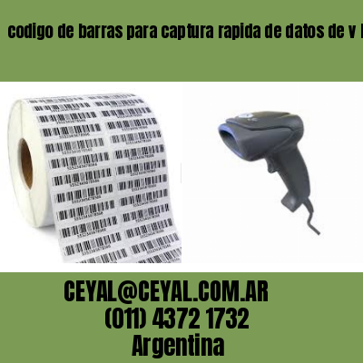 codigo de barras para captura rapida de datos de v Buenos Aires Argentina