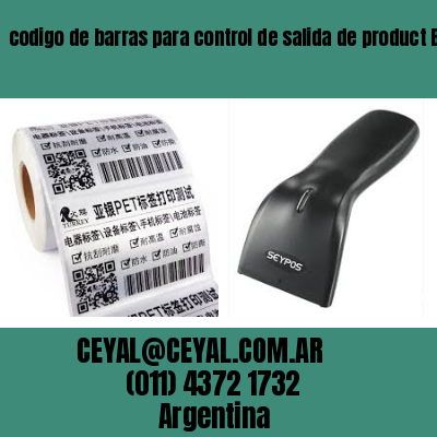 codigo de barras para control de salida de product Buenos Aires Argentina
