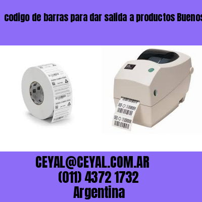 codigo de barras para dar salida a productos Buenos Aires Argentina