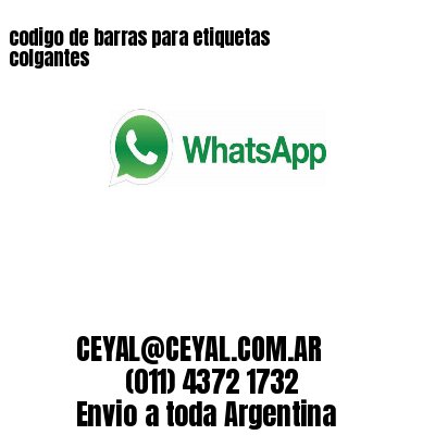 codigo de barras para etiquetas colgantes 