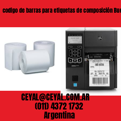 codigo de barras para etiquetas de composición Buenos Aires Argentina