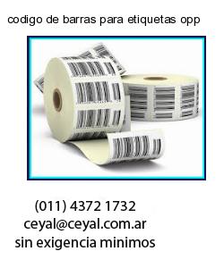 codigo de barras para etiquetas opp
