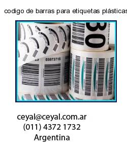 codigo de barras para etiquetas plásticas