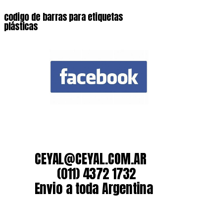 codigo de barras para etiquetas plásticas 