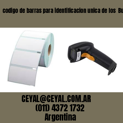 codigo de barras para identificacion unica de los  Buenos Aires Argentina