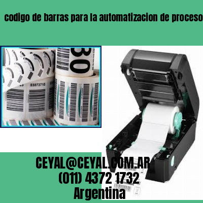 codigo de barras para la automatizacion de proceso Buenos Aires Argentina
