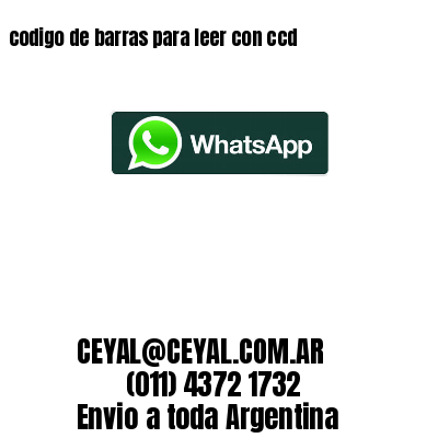 codigo de barras para leer con ccd 