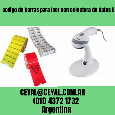 codigo de barras para leer con colectora de datos Buenos Aires Argentina