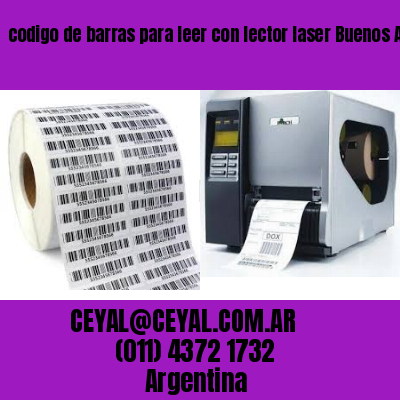 codigo de barras para leer con lector laser Buenos Aires Argentina