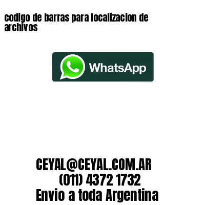 codigo de barras para localizacion de archivos 