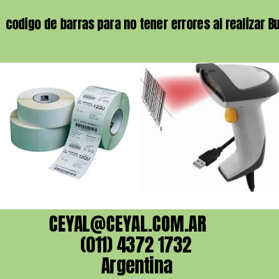 codigo de barras para no tener errores al realizar Buenos Aires Argentina