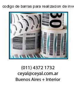 codigo de barras para realizacion de inventario