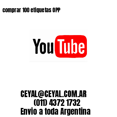 comprar 100 etiquetas OPP