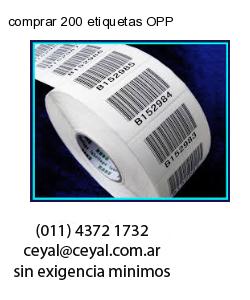 comprar 200 etiquetas OPP