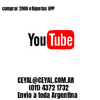 comprar 2000 etiquetas OPP