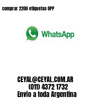 comprar 2200 etiquetas OPP