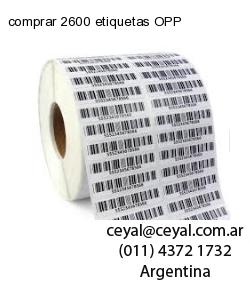 comprar 2600 etiquetas OPP