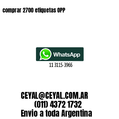comprar 2700 etiquetas OPP