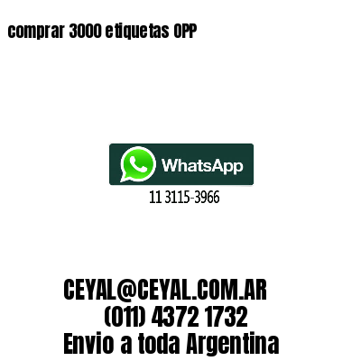 comprar 3000 etiquetas OPP