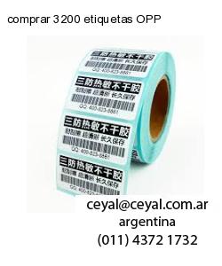 comprar 3200 etiquetas OPP