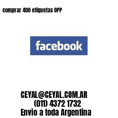 comprar 400 etiquetas OPP