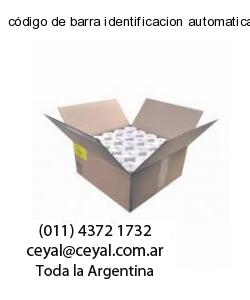 código de barra identificacion automatica de produ