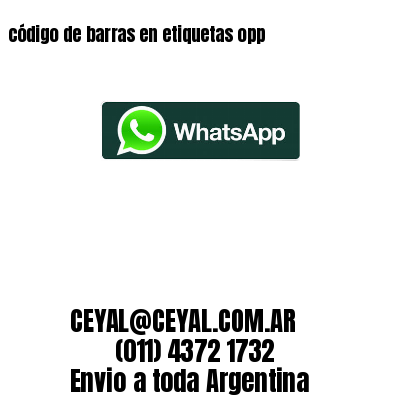 código de barras en etiquetas opp 