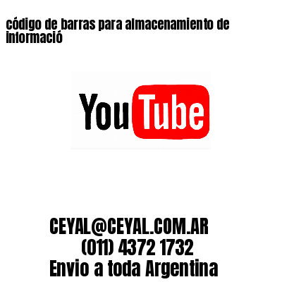 código de barras para almacenamiento de informació 