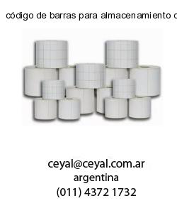 código de barras para almacenamiento de productos