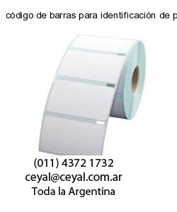 código de barras para identificación de productos