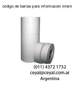 código de barras para información interna