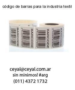 código de barras para la industria textil