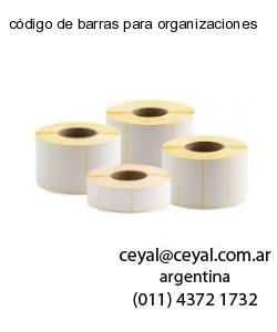 código de barras para organizaciones
