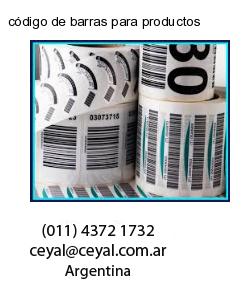 código de barras para productos