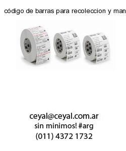 código de barras para recoleccion y manipulacion d