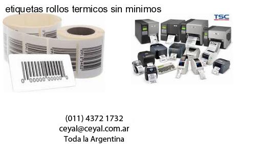 etiquetas rollos termicos sin minimos
