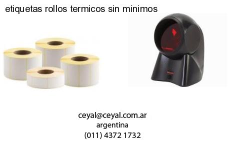 etiquetas rollos termicos sin minimos