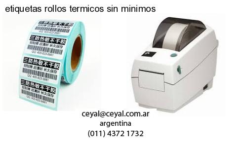 etiquetas rollos termicos sin minimos