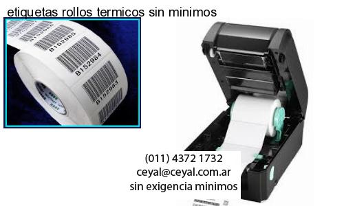 etiquetas rollos termicos sin minimos