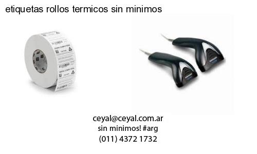 etiquetas rollos termicos sin minimos