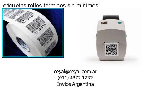 etiquetas rollos termicos sin minimos