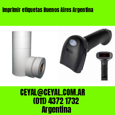 imprimir etiquetas Buenos Aires Argentina