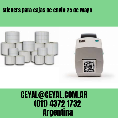 stickers para cajas de envio 25 de Mayo