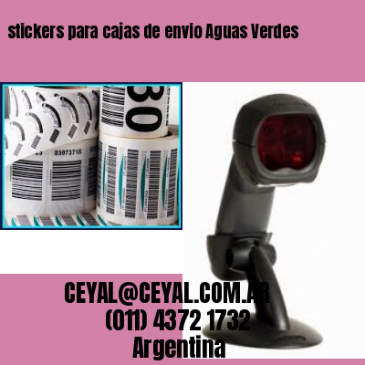stickers para cajas de envio Aguas Verdes