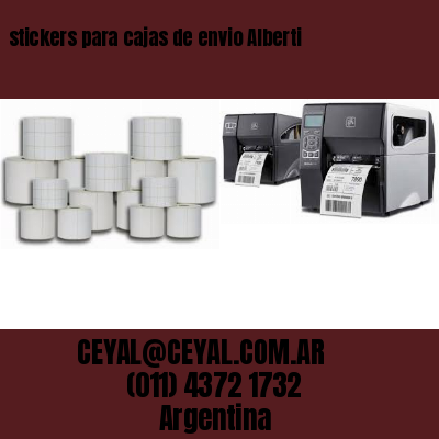 stickers para cajas de envio Alberti