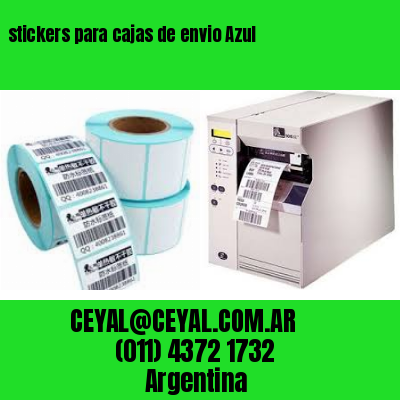 stickers para cajas de envio Azul